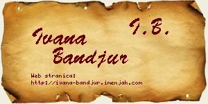 Ivana Banđur vizit kartica